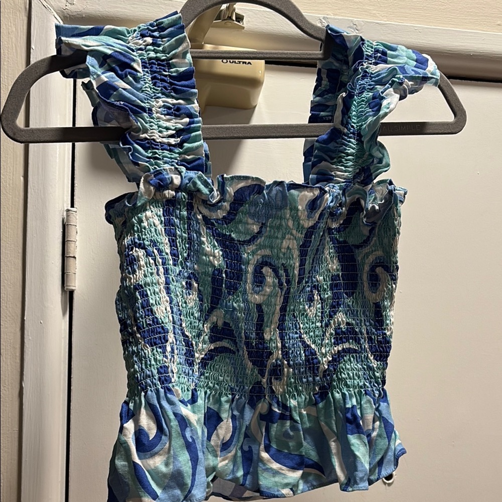 Hill House Blue and Green Patterned Garment